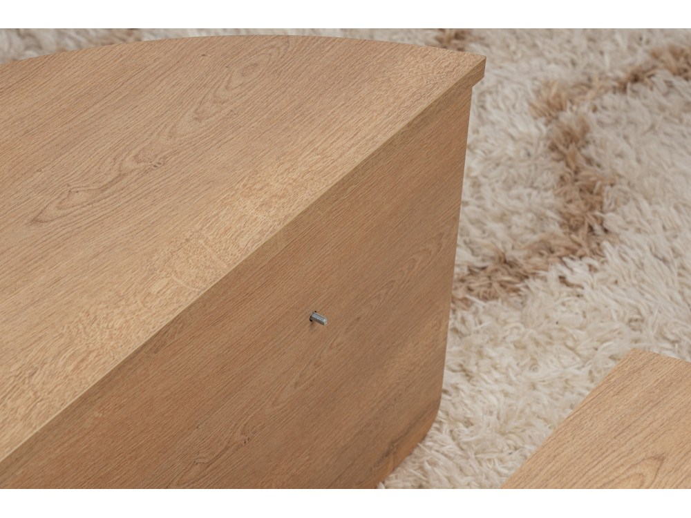 Couchtisch aus Holz „Orion“ – 90 x 60 x 30 cm - Honig-Eiche