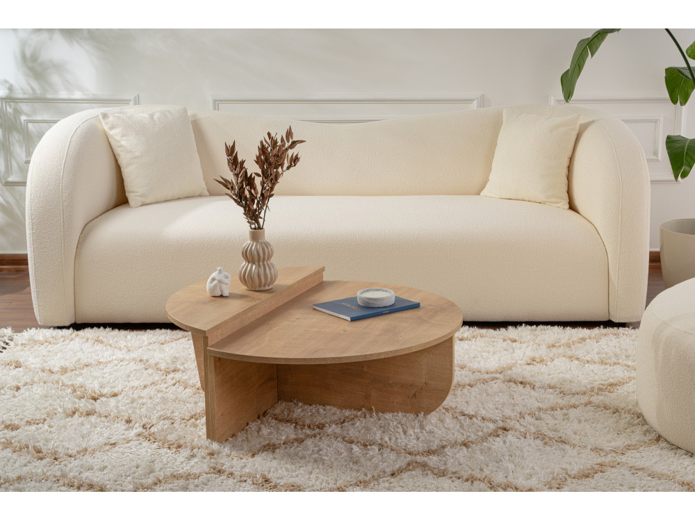 Couchtisch aus Holz „Orion“ – 90 x 60 x 30 cm - Honig-Eiche