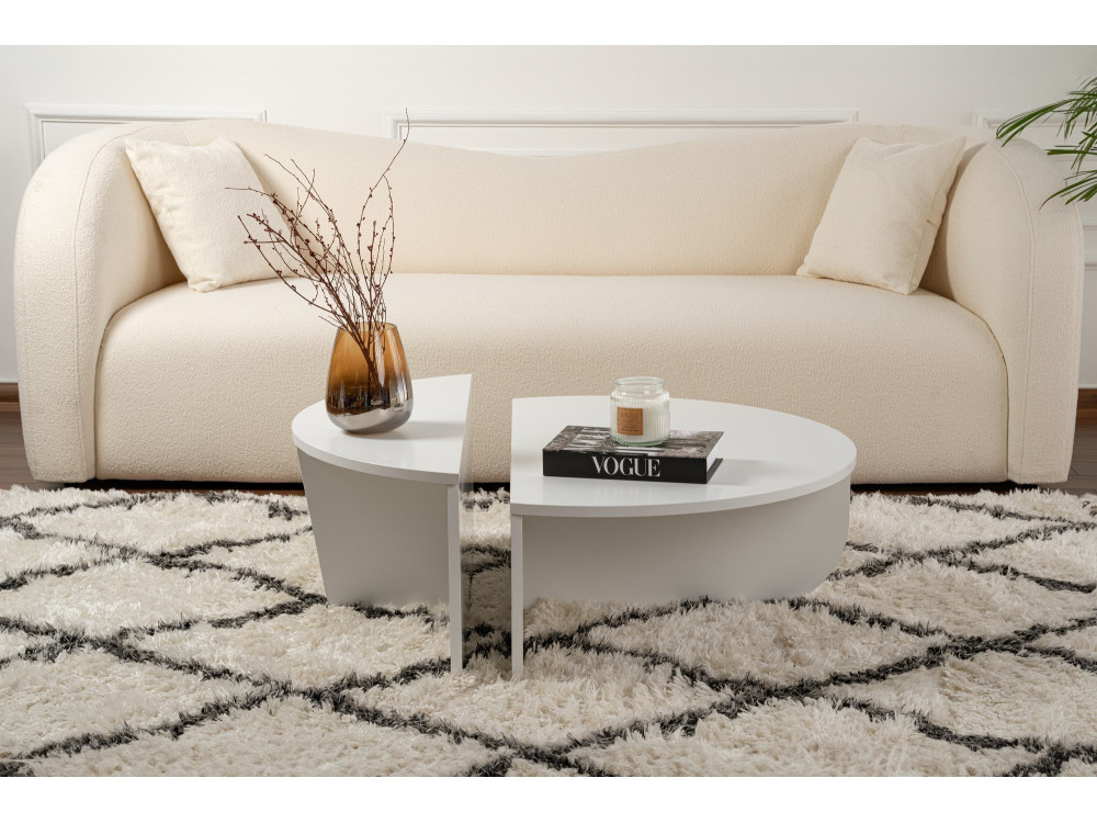 Couchtisch aus Holz „Orion“ – 90 x 60 x 30 cm - Weiß