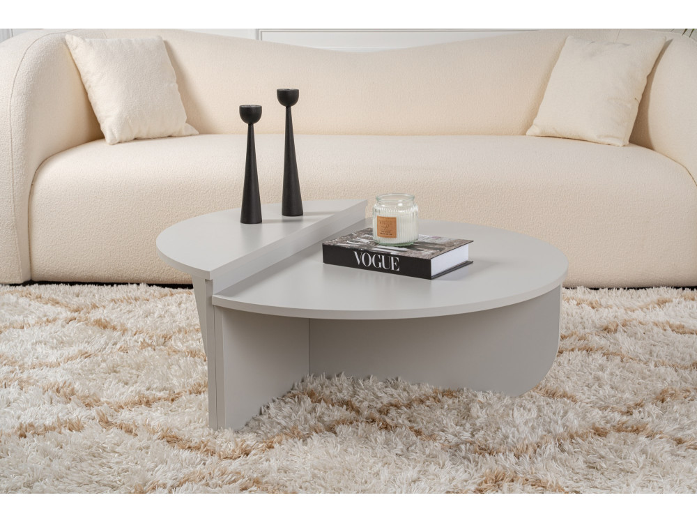 Couchtisch aus Holz "Orion" 90 x 60 x 30 cm - Grau