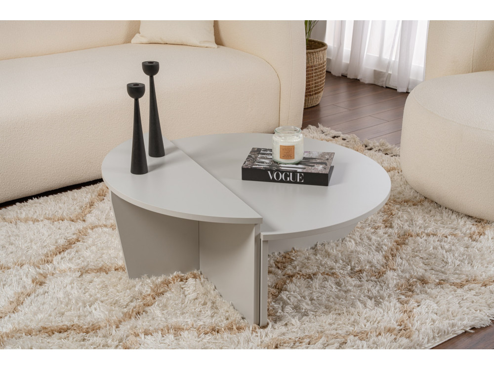 Couchtisch aus Holz "Orion" 90 x 60 x 30 cm - Grau