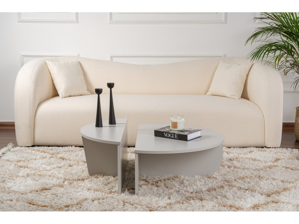 Couchtisch aus Holz "Orion" 90 x 60 x 30 cm - Grau