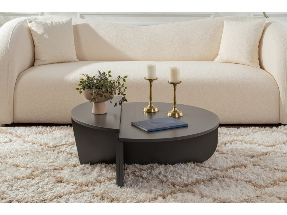 Couchtisch aus Holz "Orion" 90 x 60 x 30 cm - Anthrazit