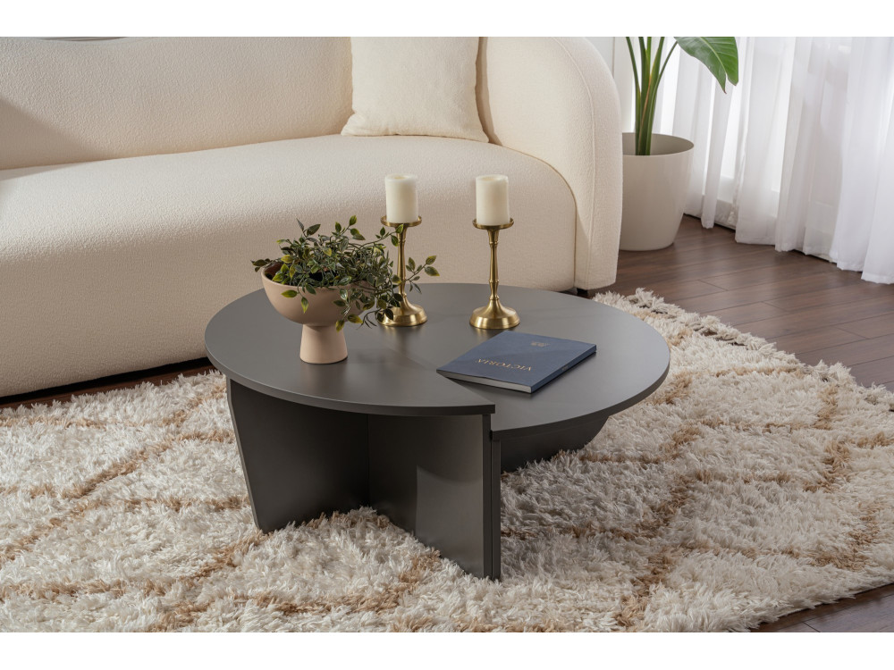 Couchtisch aus Holz "Orion" 90 x 60 x 30 cm - Anthrazit