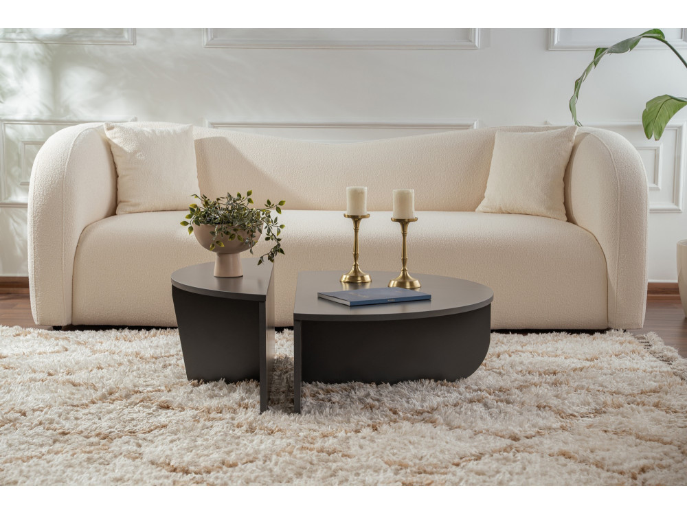 Couchtisch aus Holz "Orion" 90 x 60 x 30 cm - Anthrazit