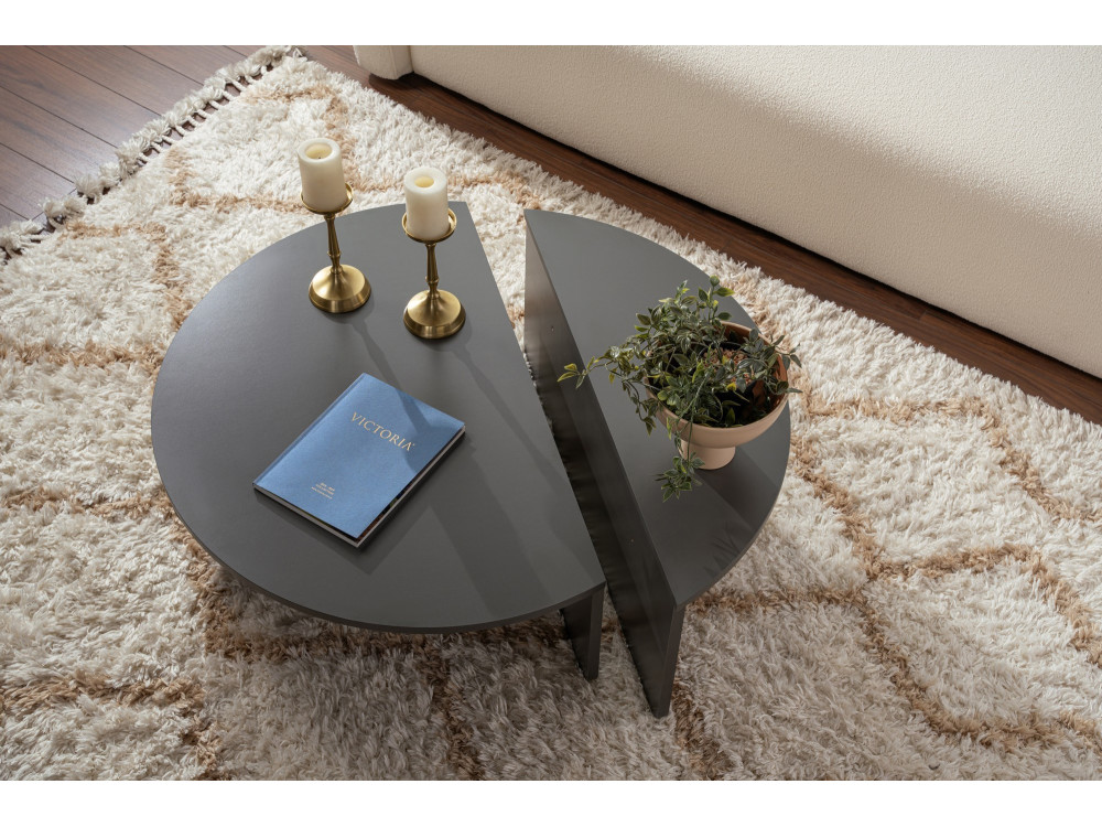 Couchtisch aus Holz "Orion" 90 x 60 x 30 cm - Anthrazit