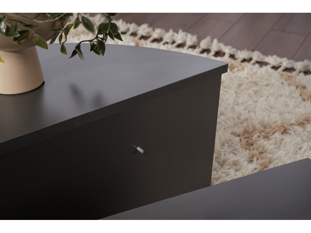 Couchtisch aus Holz "Orion" 90 x 60 x 30 cm - Anthrazit