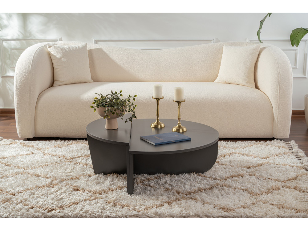 Couchtisch aus Holz "Orion" 90 x 60 x 30 cm - Anthrazit