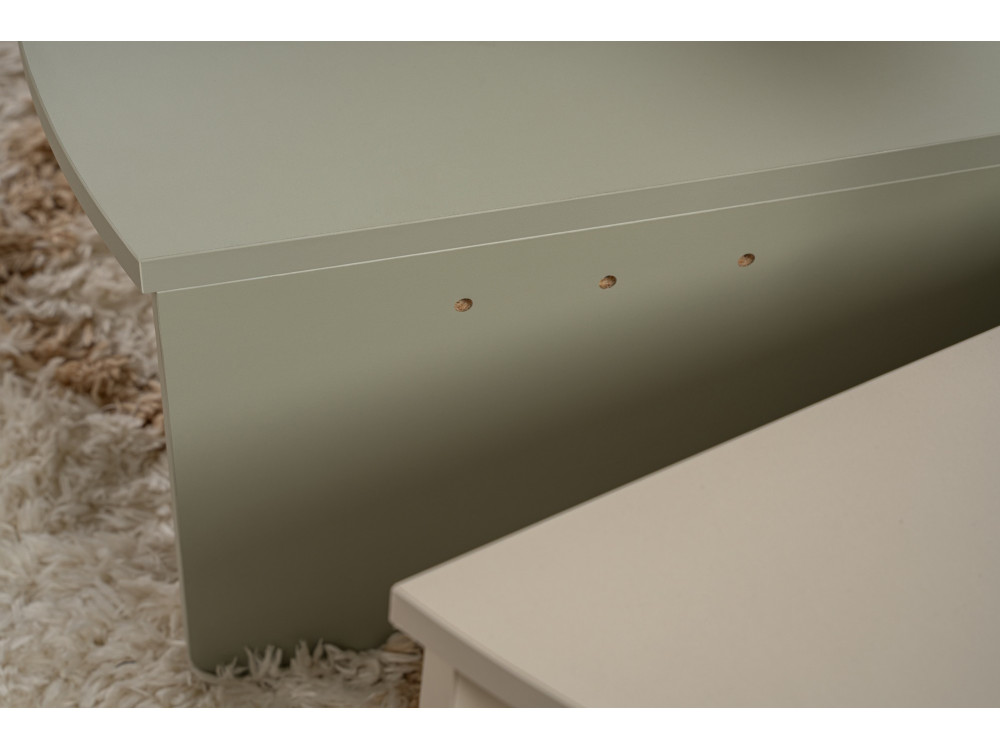 Couchtisch aus Holz "Orion" 90 x 60 x 30 cm - Aschgrün