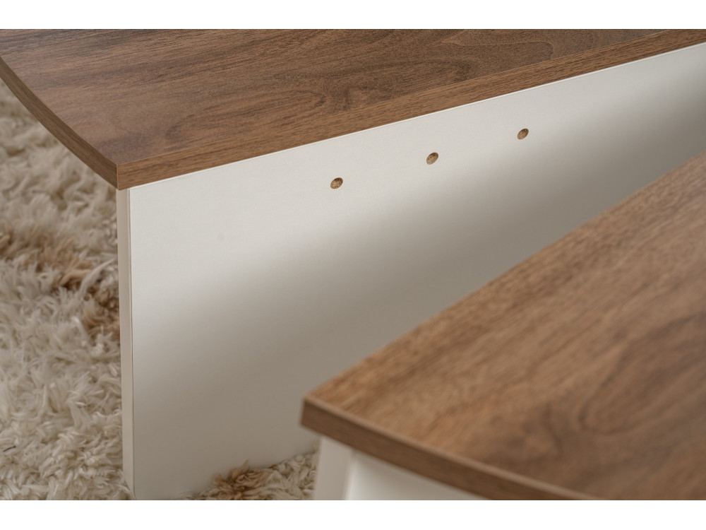 Holz Couchtisch "Orion" 90 x 60 x 30 cm - Nussbaum