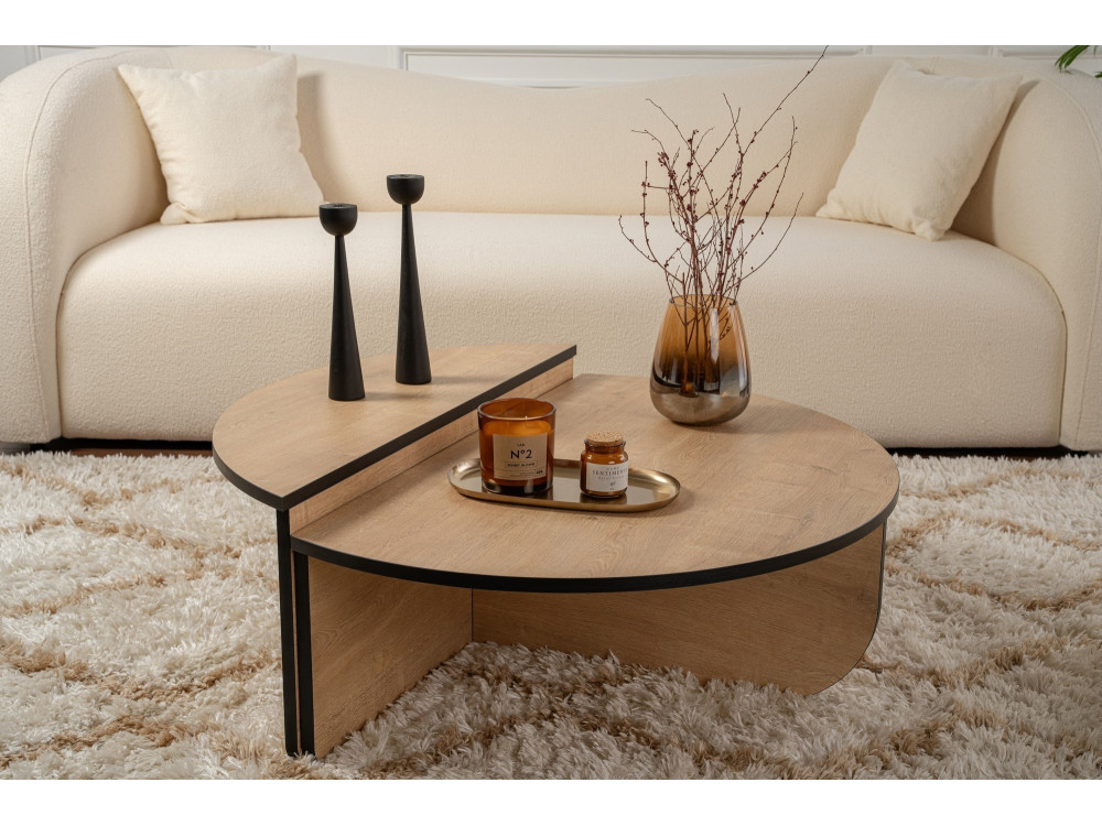 Holz Couchtisch "Orion" 90 x 60 x 30 cm - Honigeiche