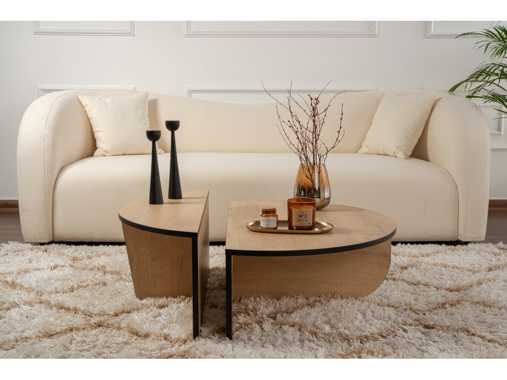 Holz Couchtisch "Orion" 90 x 60 x 30 cm - Honigeiche