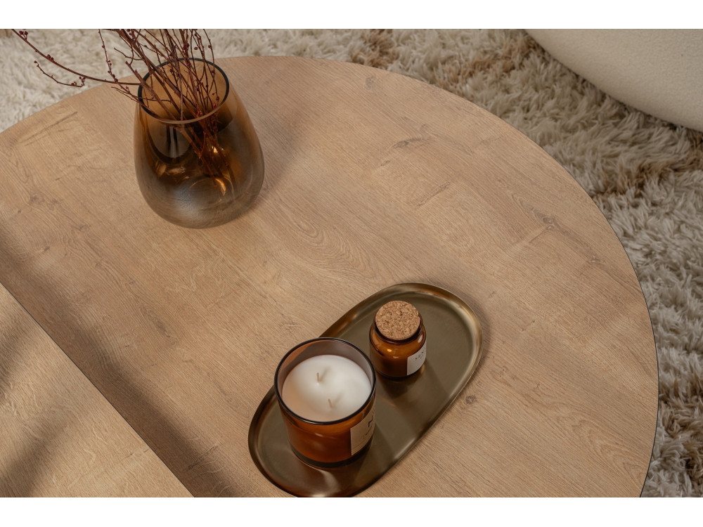 Holz Couchtisch "Orion" 90 x 60 x 30 cm - Honigeiche