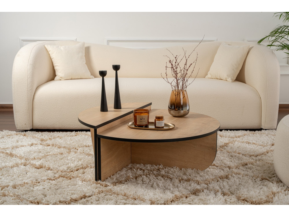 Holz Couchtisch "Orion" 90 x 60 x 30 cm - Honigeiche