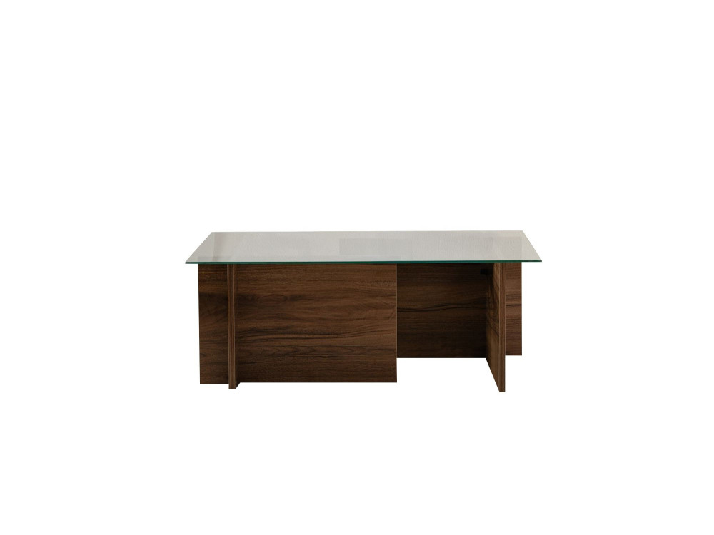 Couchtisch „Vetrino“ aus Holz – 105 x 65 x 40 cm – Walnuss