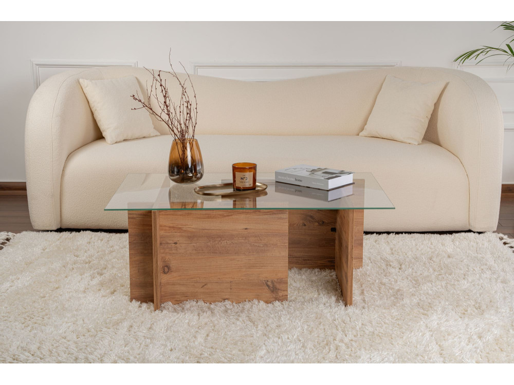 Couchtisch „Vetrino“ aus Holz – 105 x 65 x 40 cm – Atlantische Kiefer
