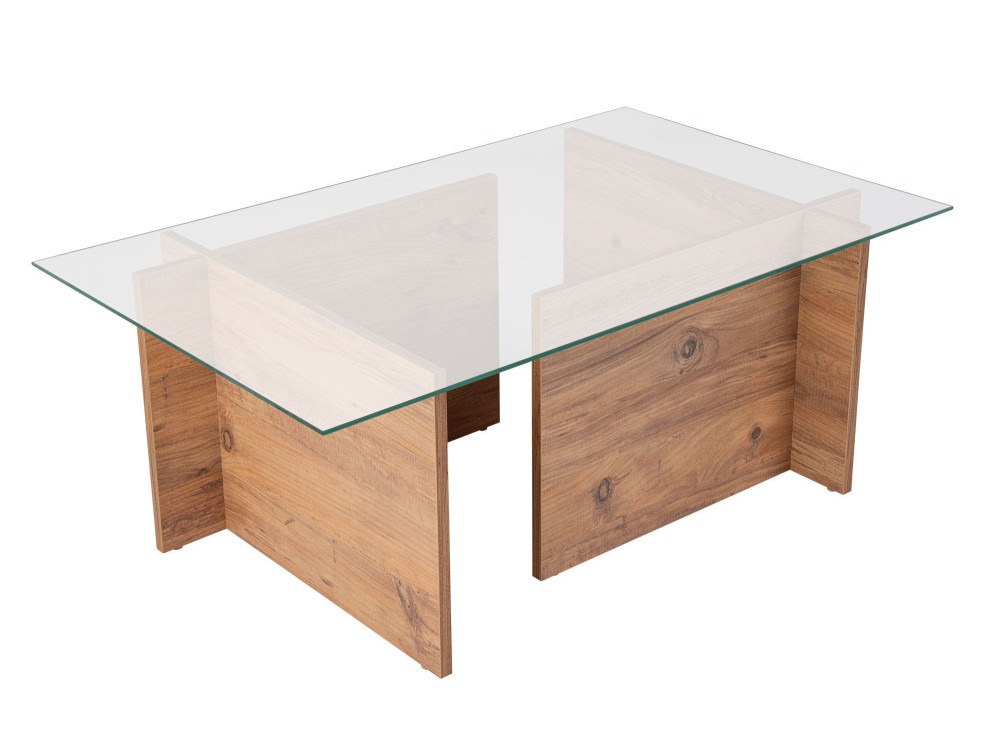 Couchtisch „Vetrino“ aus Holz – 105 x 65 x 40 cm – Atlantische Kiefer