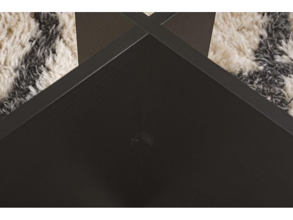 Couchtisch aus Glas "Vetrino" 105 x 65 x 40 cm - Holz Schwarz
