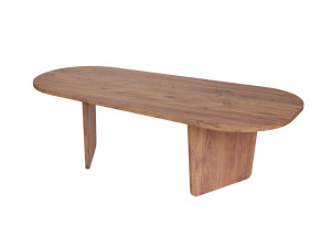 Couchtisch „Ovalis“ aus Holz – 130 x 65 x 40 cm – Atlantische Kiefer