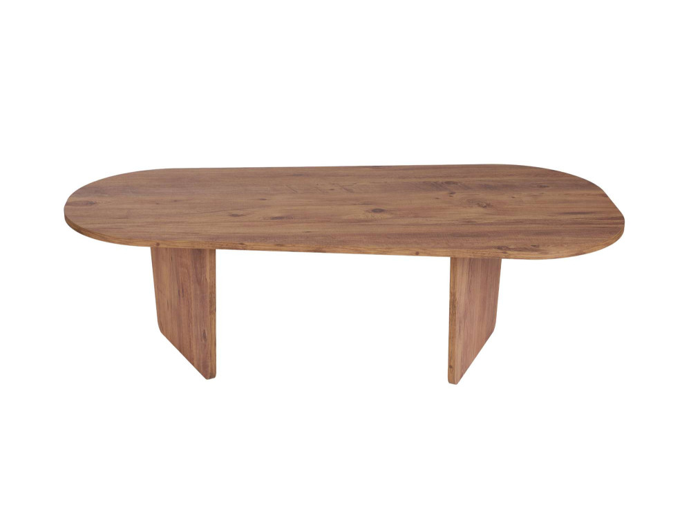 Couchtisch „Ovalis“ aus Holz – 130 x 65 x 40 cm – Atlantische Kiefer