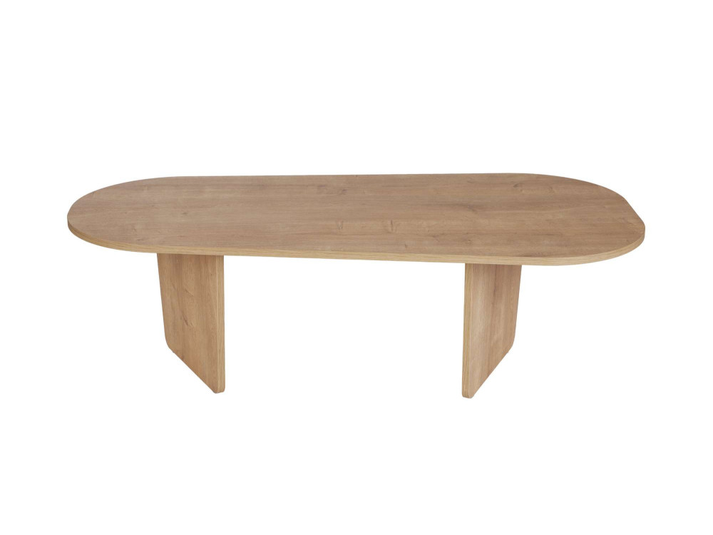 Couchtisch „Ovalis“ aus Holz – 130 x 65 x 40 cm – Eiche