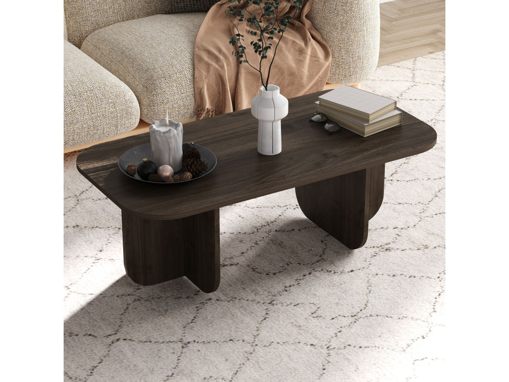 Couchtisch „Becaj“ aus Holz – 120 x 60 x 41 cm – Walnuss