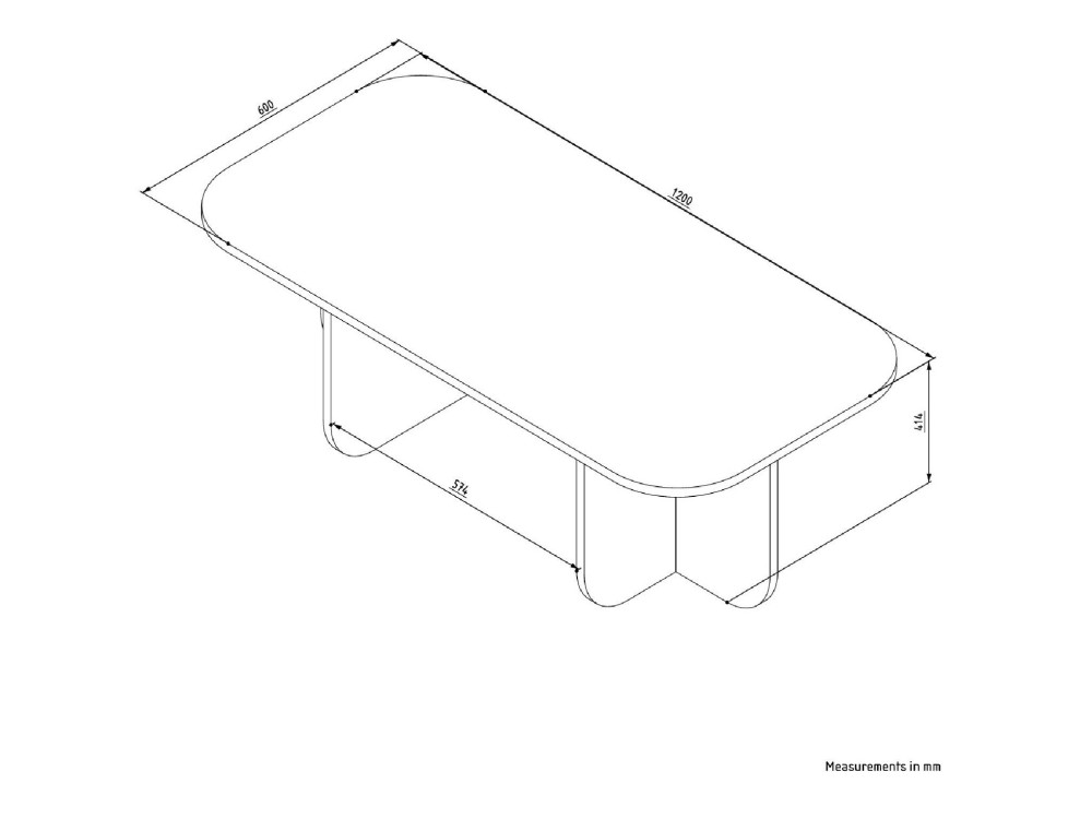 Couchtisch „Becaj“ aus Holz – 120 x 60 x 41 cm – Walnuss