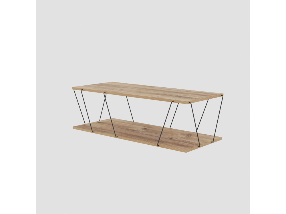 Couchtisch aus Holz "Zisino" - 120 x 50 x 30 cm - Braun