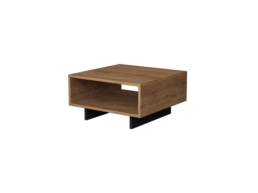 Holz-Couchtisch "Hola" - 60 x 60 x 32 cm - EicheAnthrazit