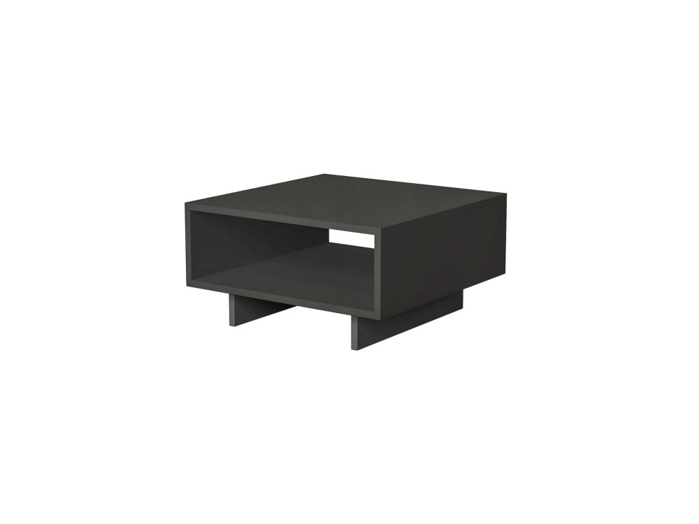 Couchtisch aus Holz "Hola" - 60 x 60 x 32 cm - Anthrazitgrau
