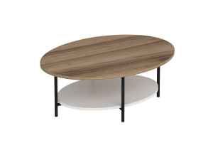 Couchtisch „Elis“ aus Holz – 90 x 60 x 36 cm – Weißeiche