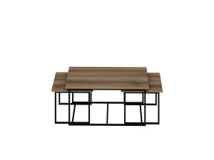 Satztisch (3 Teile) aus Holz "Levada" - 90 x 60 x 42 cm - Nussbaum
