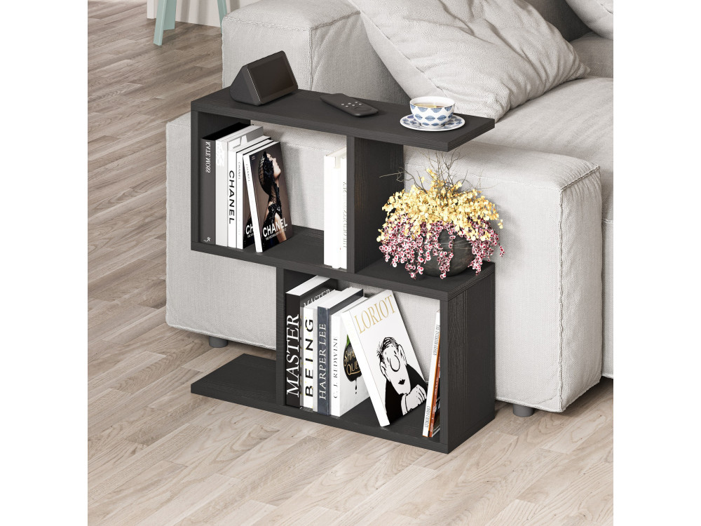 Couchtisch aus Holz "Homemania" - 60 x 20 x 60 cm - Schwarzes Holz
