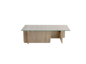 Couchtisch „Flavio“ aus Holz – 105 x 65 x 30 cm – Travertin