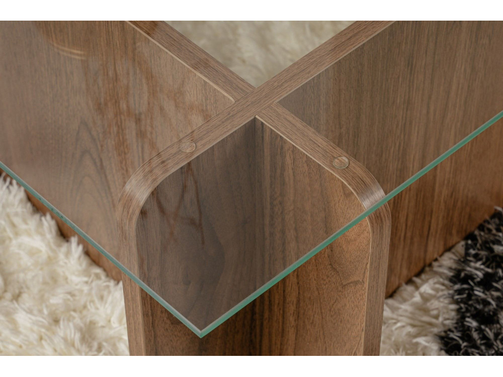 Couchtisch „Flavio“ aus Holz – 105 x 65 x 30 cm – Walnuss