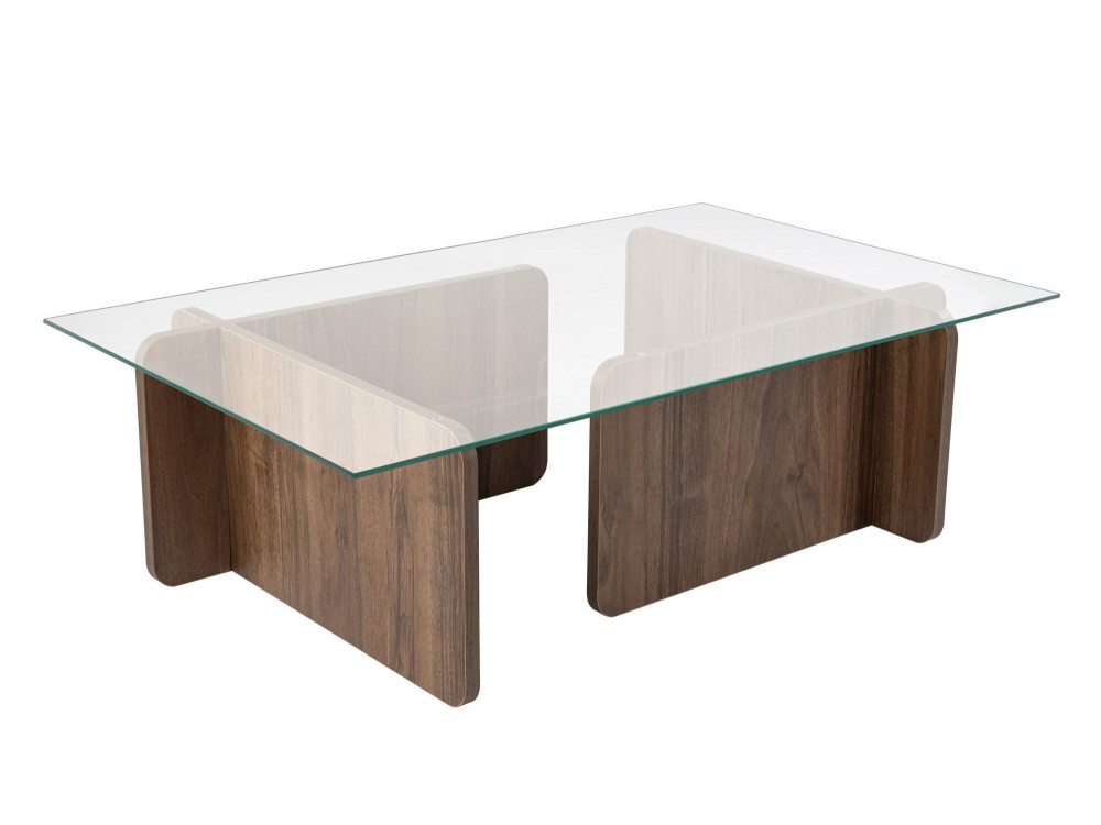 Couchtisch „Flavio“ aus Holz – 105 x 65 x 30 cm – Walnuss