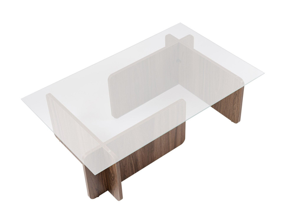 Couchtisch „Flavio“ aus Holz – 105 x 65 x 30 cm – Walnuss