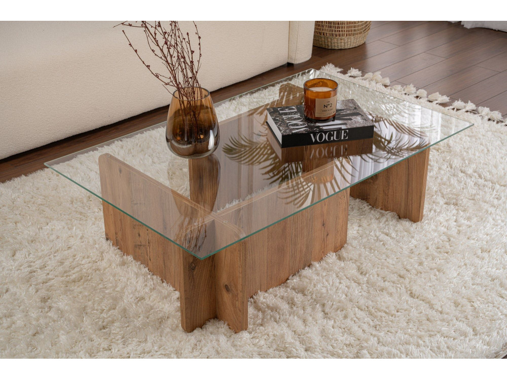 Couchtisch „Flavio“ aus Holz – 105 x 65 x 30 cm – Atlantische Kiefer