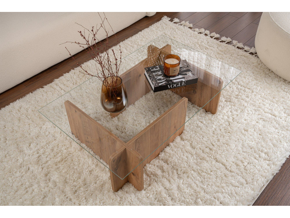 Couchtisch „Flavio“ aus Holz – 105 x 65 x 30 cm – Atlantische Kiefer