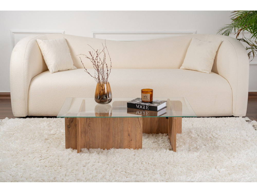 Couchtisch „Flavio“ aus Holz – 105 x 65 x 30 cm – Atlantische Kiefer
