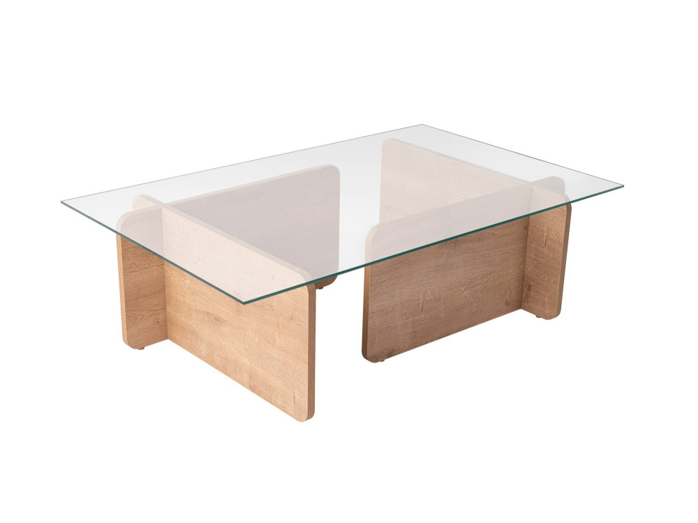 Couchtisch „Flavio“ aus Holz – 105 x 65 x 30 cm – Eiche
