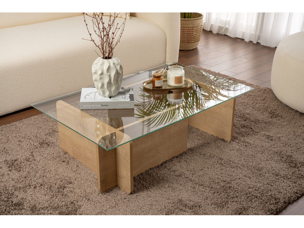 Couchtisch „Flavio“ aus Holz – 105 x 65 x 30 cm – Eiche