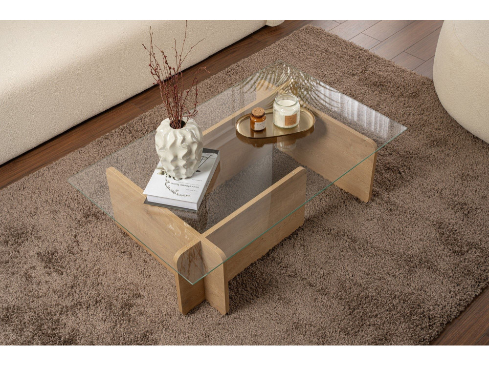 Couchtisch „Flavio“ aus Holz – 105 x 65 x 30 cm – Eiche