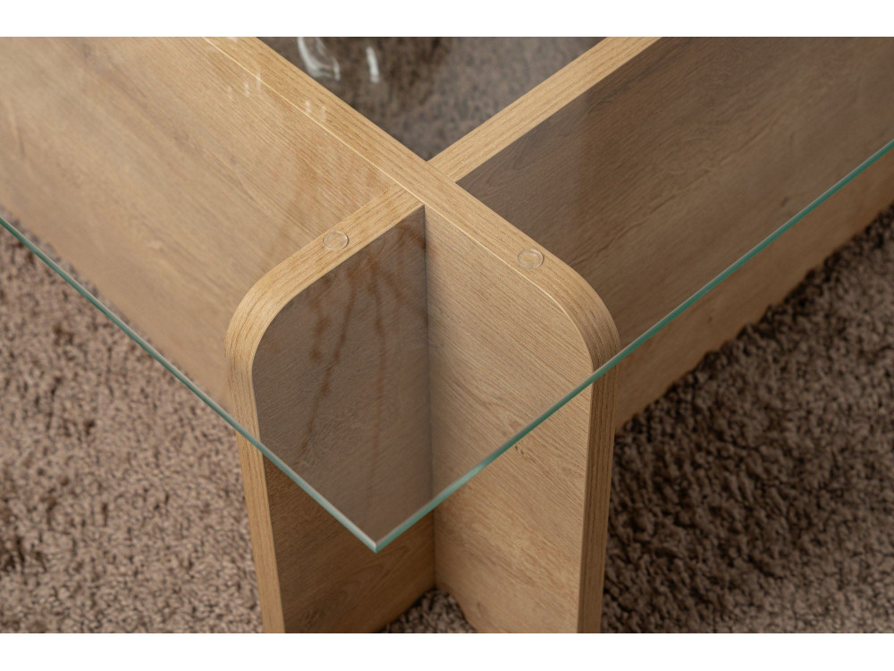 Couchtisch „Flavio“ aus Holz – 105 x 65 x 30 cm – Eiche