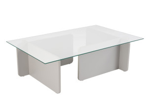 Couchtisch aus Glas "Flavio" 105 x 65 x 30 cm - Grau