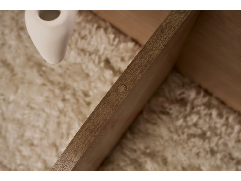 Couchtisch „Aeris“ aus Holz – 75 x 75 x 35 cm – Saphirgeräucherte Eiche