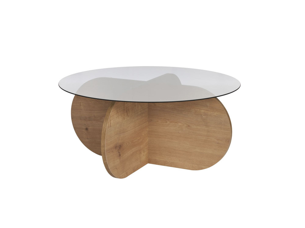 Couchtisch „Aeris“ aus Holz – 75 x 75 x 35 cm – Saphirgeräucherte Eiche