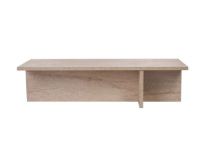 Couchtisch „Harbor“ aus Holz – 120 x 45 x 30 cm – Travertin