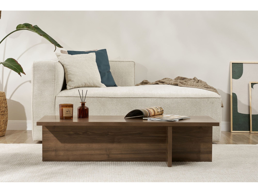 Couchtisch „Harbor“ aus Holz – 120 x 45 x 30 cm – Walnuss