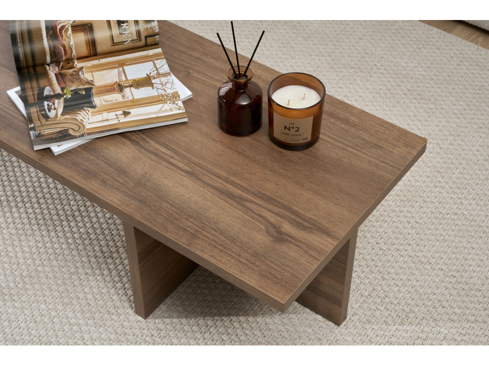 Couchtisch „Harbor“ aus Holz – 120 x 45 x 30 cm – Walnuss
